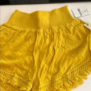 Forever 21 mustard woven shorts, size medium.
